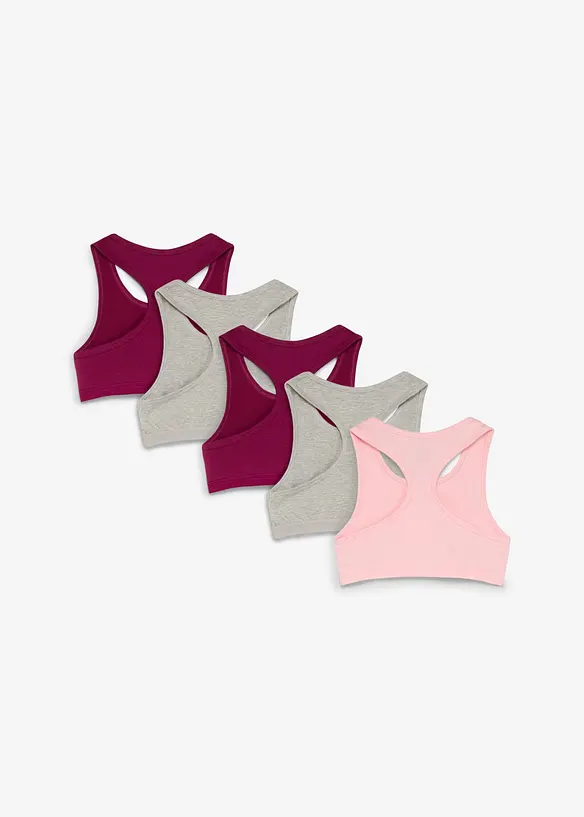 Reggiseno bustier in misto cotone biologico (pacco da 5), bonprix