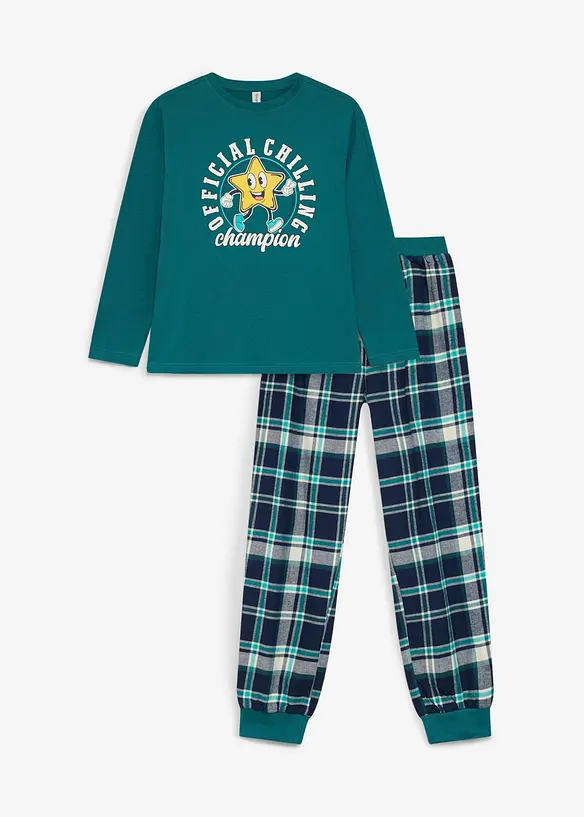 Pigiama con pantaloni in flanella di morbido cotone, bonprix