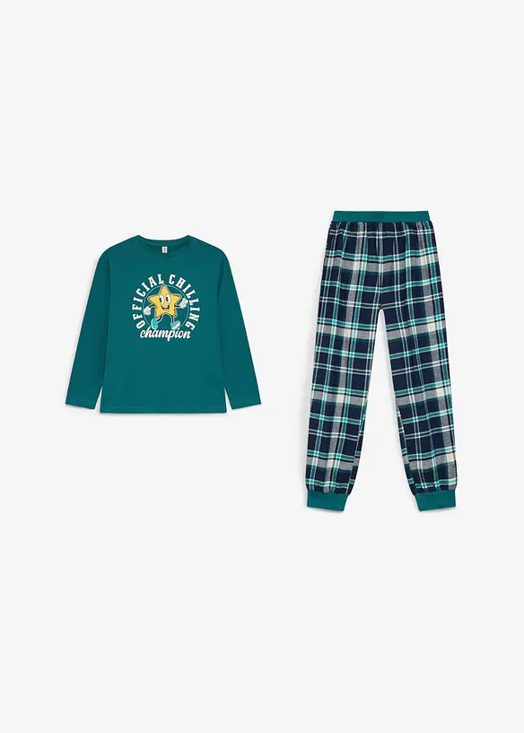 Pigiama con pantaloni in flanella di morbido cotone, bonprix