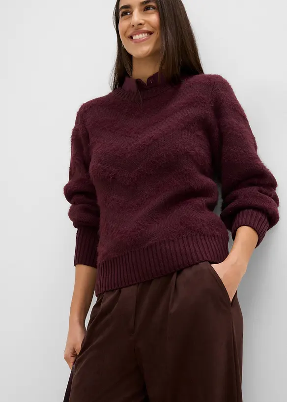 Maglione con filato soffice, bonprix