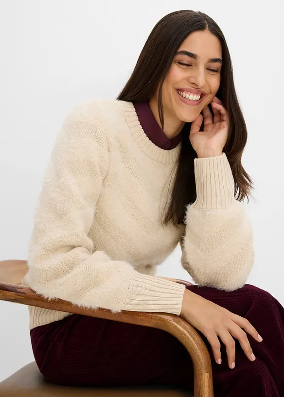 Maglione con filato soffice, bonprix