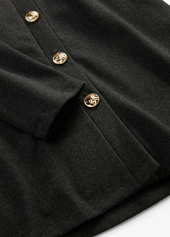 Cardigan in jersey morbido a coste, bonprix