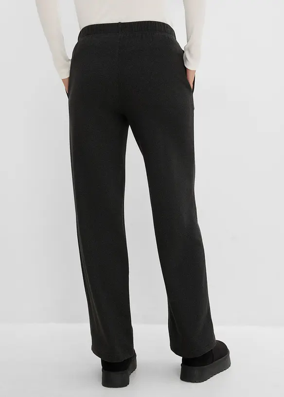 Pantaloni con elastico in vita in jersey morbido a coste, bonprix