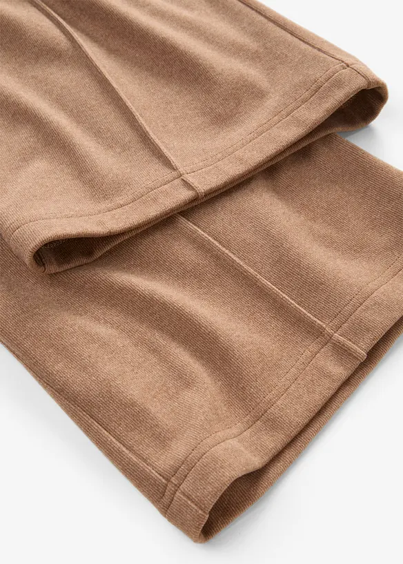 Pantaloni con elastico in vita in jersey morbido a coste, bonprix