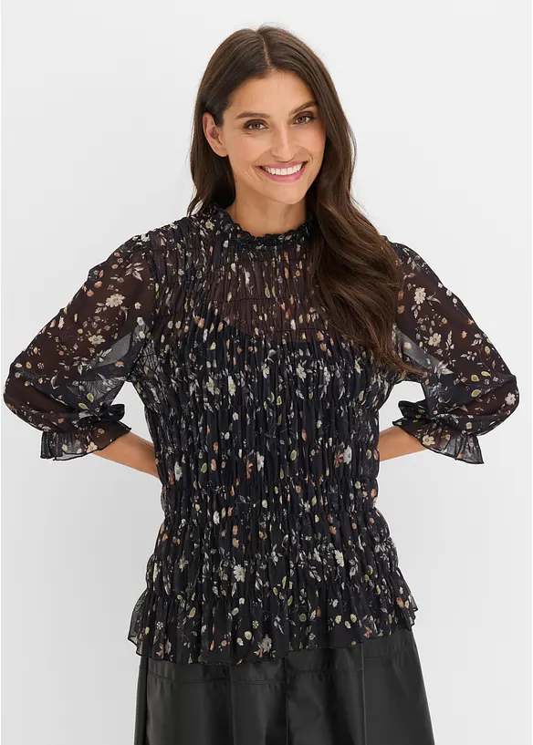 Blusa in fine mesh, bonprix
