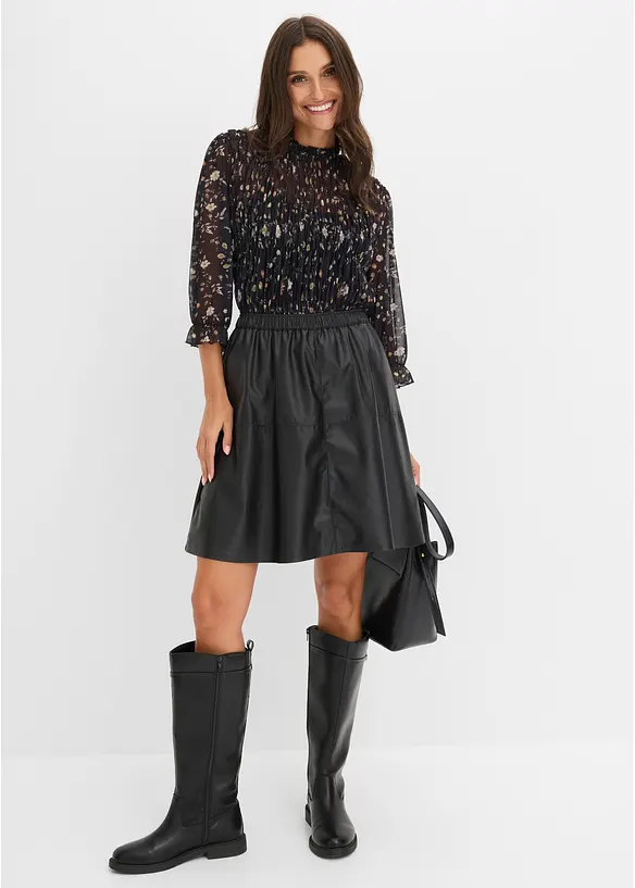Blusa in fine mesh, bonprix
