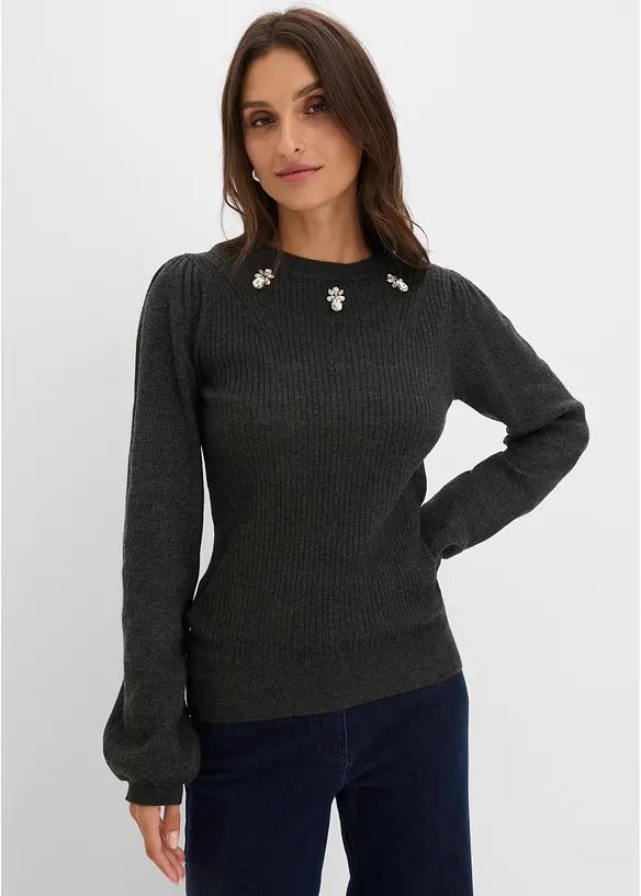 Maglione in misto viscosa morbido, bonprix