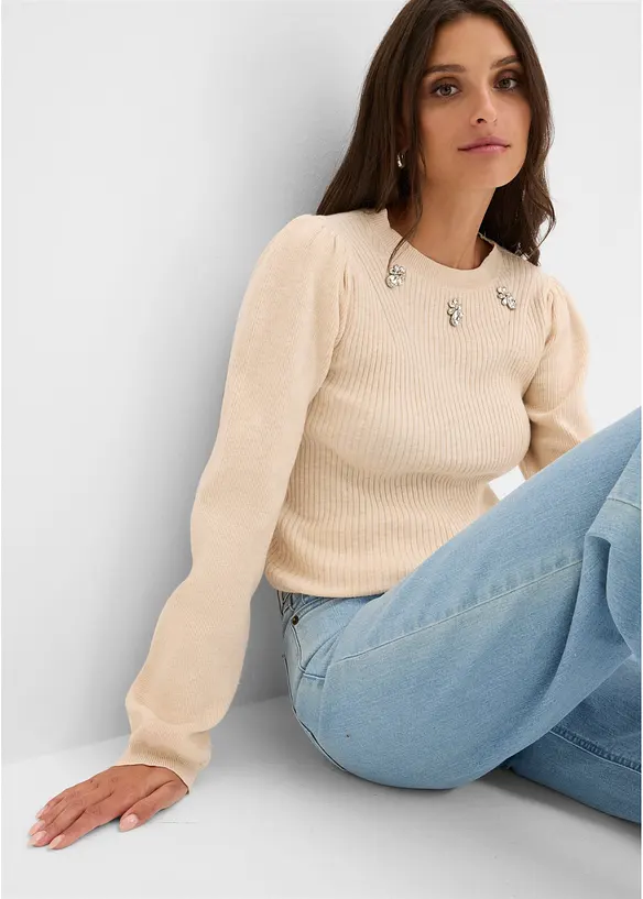 Maglione in misto viscosa morbido, bonprix