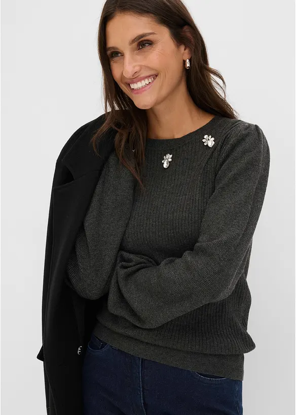 Maglione in misto viscosa morbido, bonprix