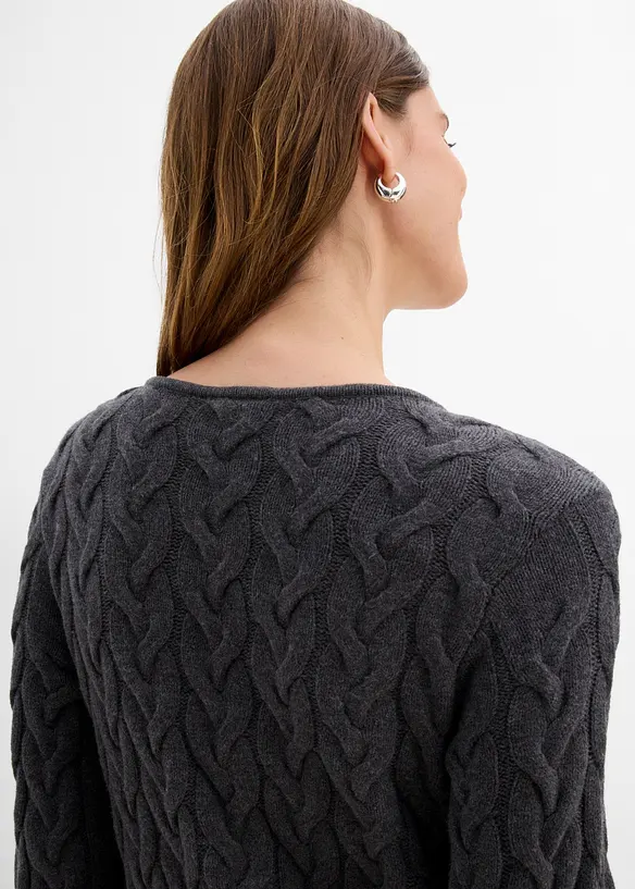 Abito in maglia con bolero applicato, effetto 2 in 1, bonprix