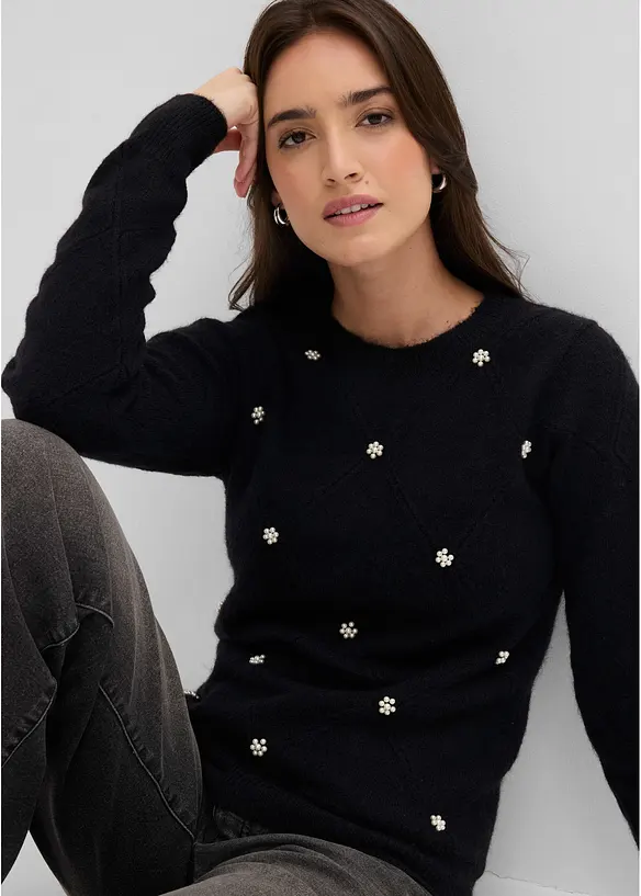 Maglione con scollo rotondo, bonprix