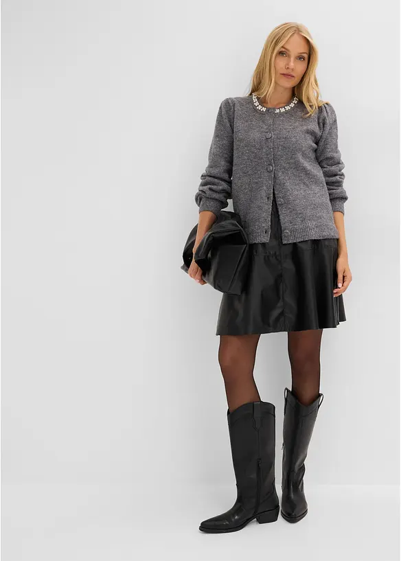 Cardigan con maniche a sbuffo, bonprix