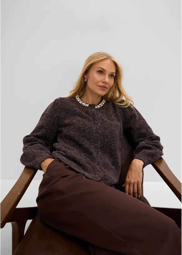 Cardigan con maniche a sbuffo, bonprix