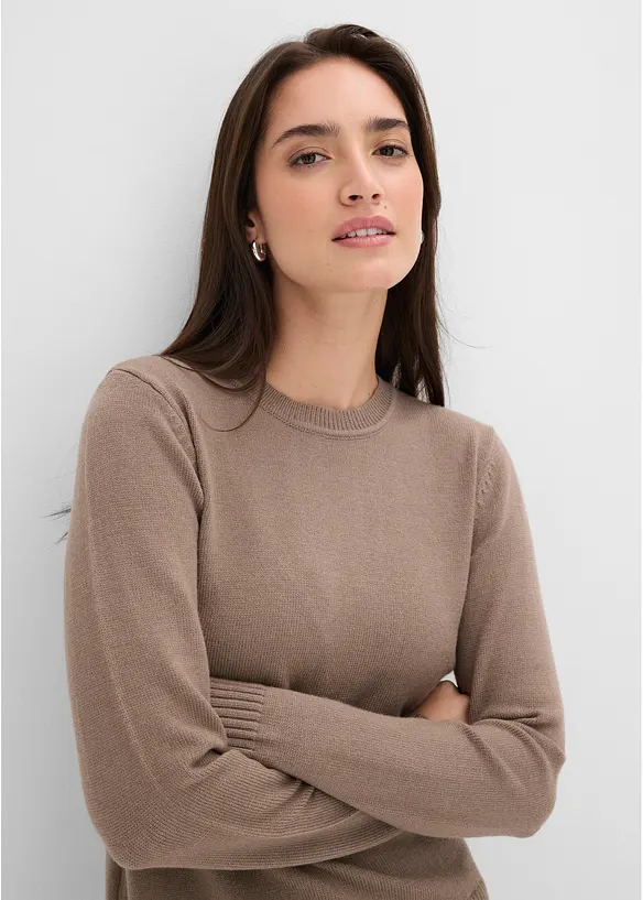 Maglione in filato fine misto viscosa, bonprix