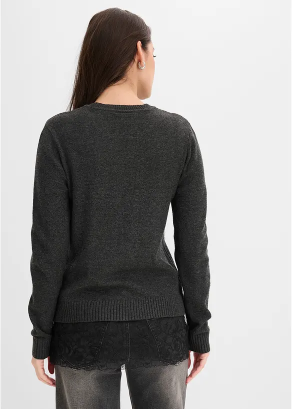 Maglione in filato fine misto viscosa, bonprix