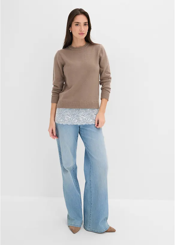 Maglione in filato fine misto viscosa, bonprix