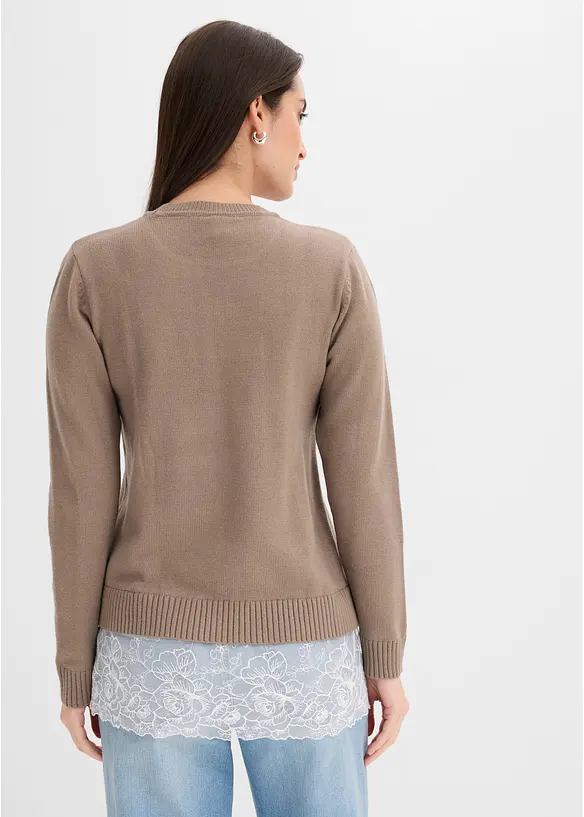 Maglione in filato fine misto viscosa, bonprix