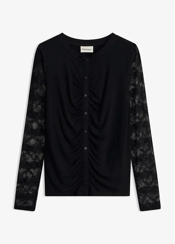 Maglia a maniche lunghe sfiancata, bonprix