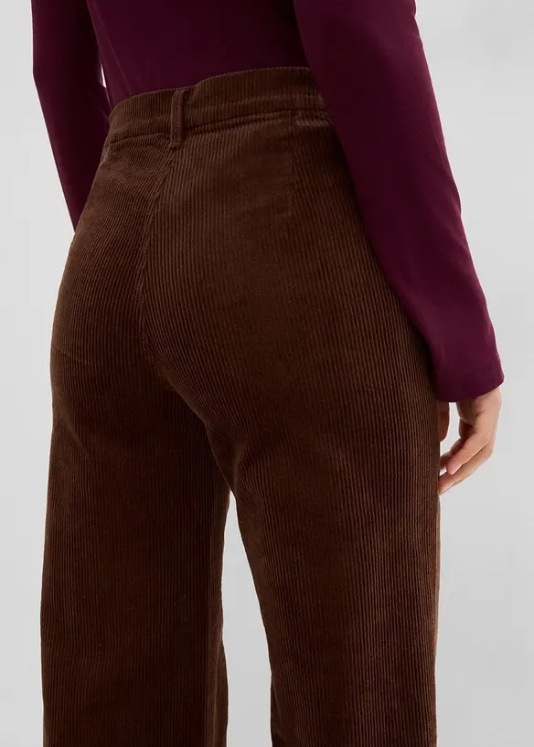 Pantaloni in velluto a coste di cotone elasticizzato, bonprix