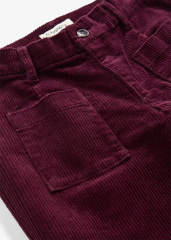Pantaloni in velluto a coste di cotone elasticizzato, bonprix
