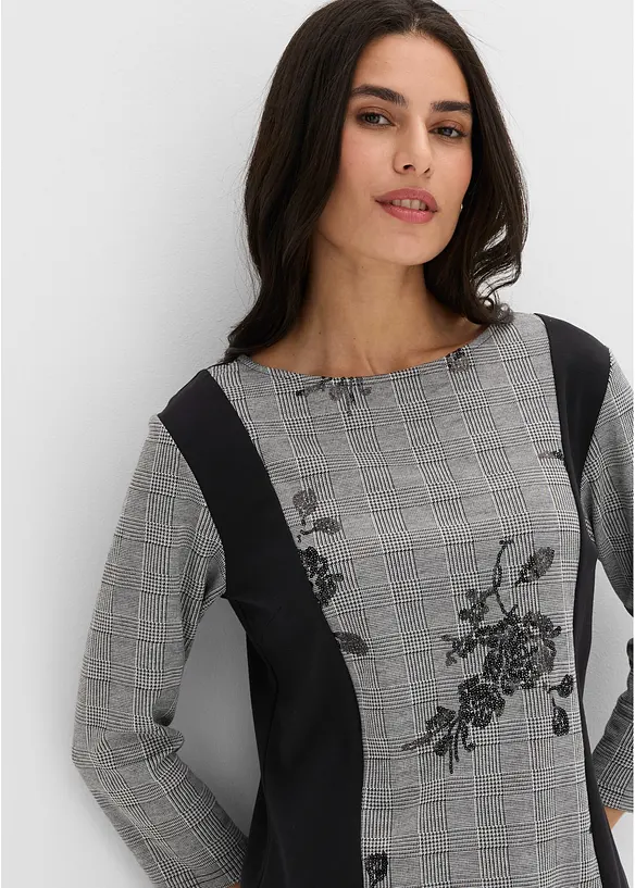Maglia jacquard con ricami, bonprix