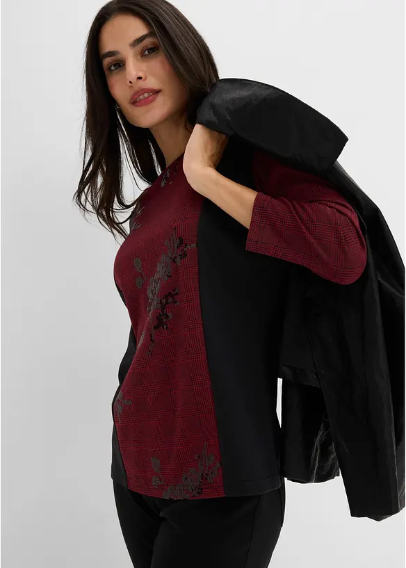Maglia jacquard con ricami, bonprix