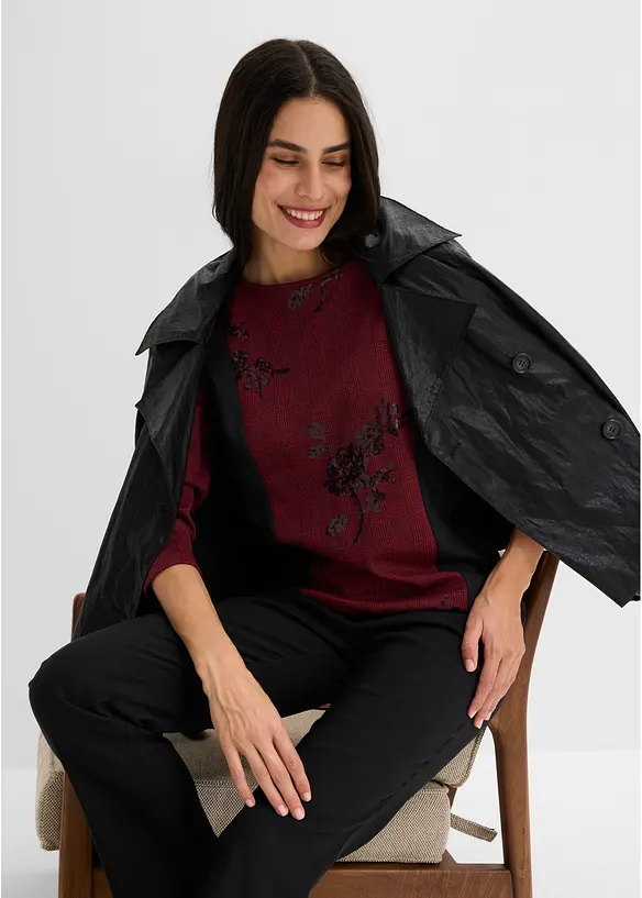 Maglia jacquard con ricami, bonprix