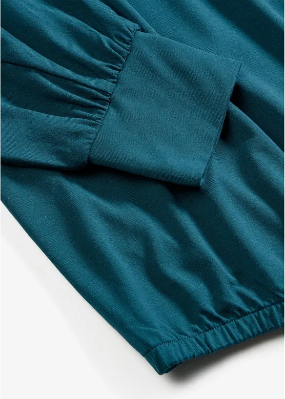 Maglia lunga in viscosa con maniche a pipistrello, bonprix