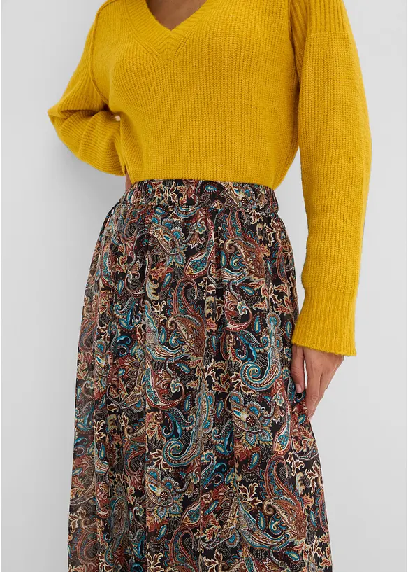 Gonna in chiffon con fondo asimmetrico, bonprix