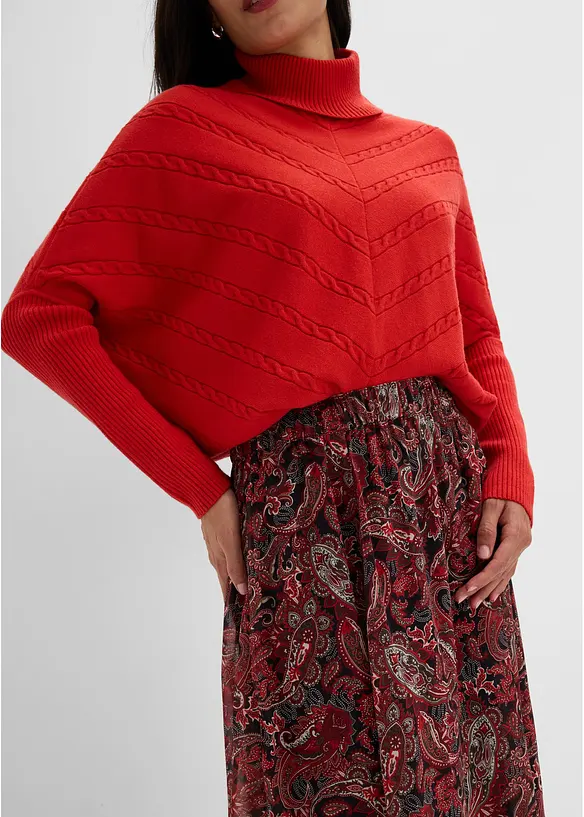 Gonna in chiffon con fondo asimmetrico, bonprix