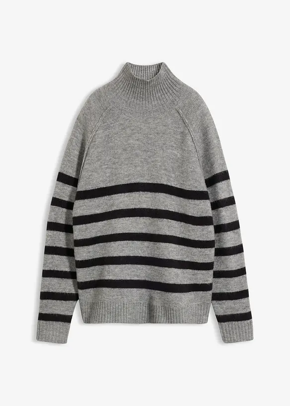 Maglione ampio a collo alto, bonprix