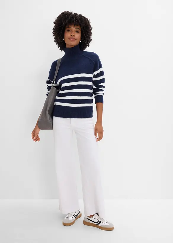 Maglione ampio a collo alto, bonprix