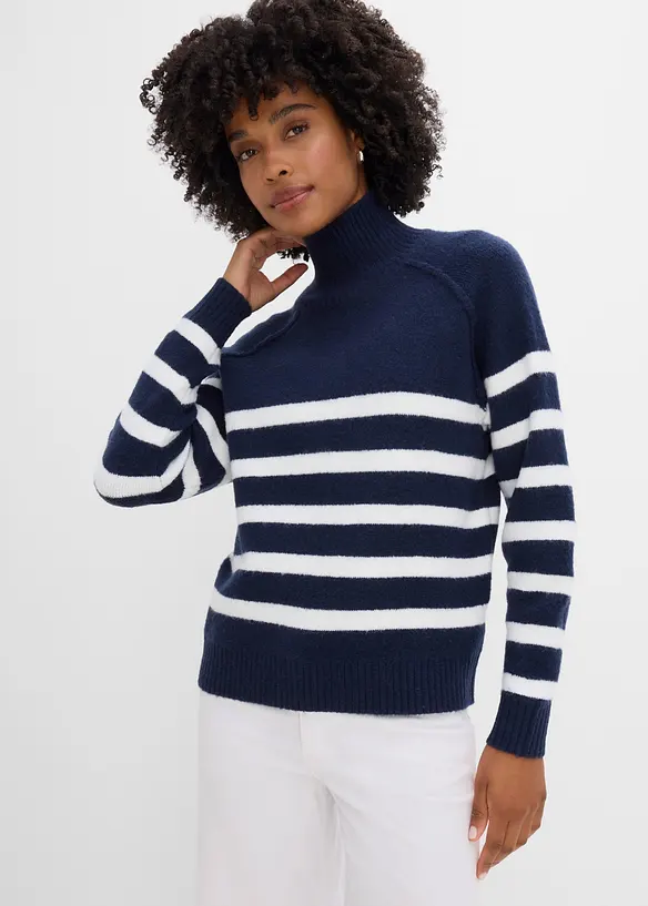 Maglione ampio a collo alto, bonprix