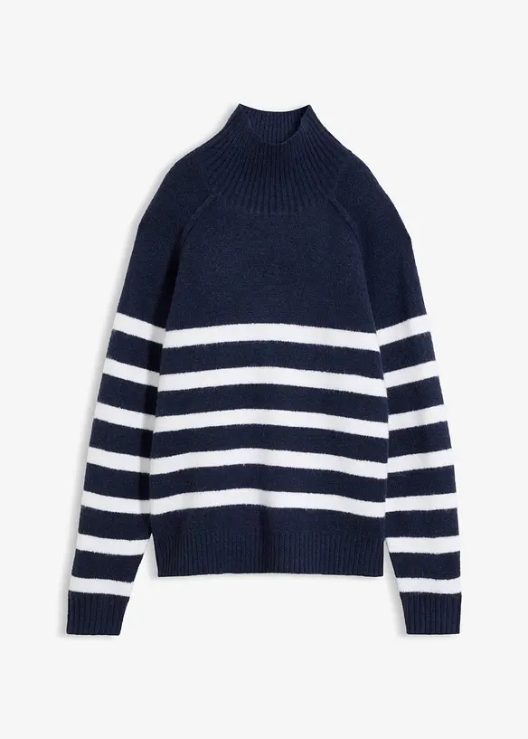 Maglione ampio a collo alto, bonprix