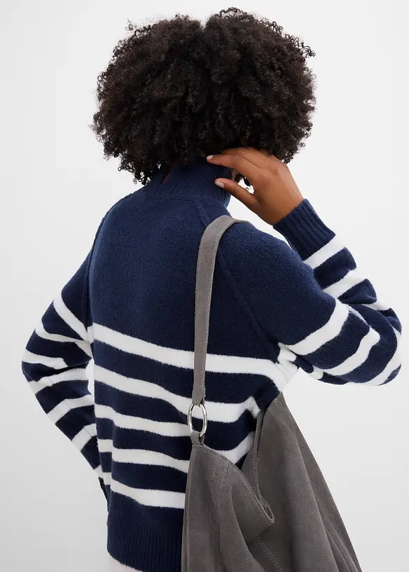 Maglione ampio a collo alto, bonprix