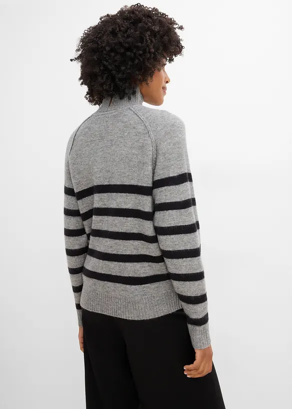 Maglione ampio a collo alto, bonprix