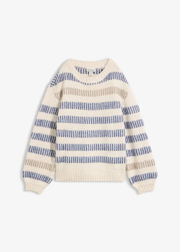 Maglione in maglia operata, bonprix