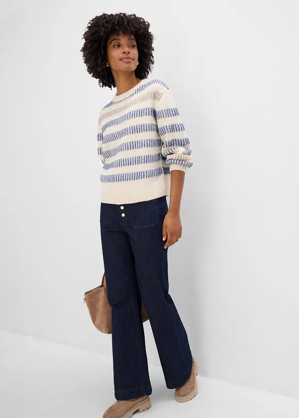 Maglione in maglia operata, bonprix