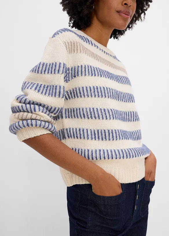 Maglione in maglia operata, bonprix