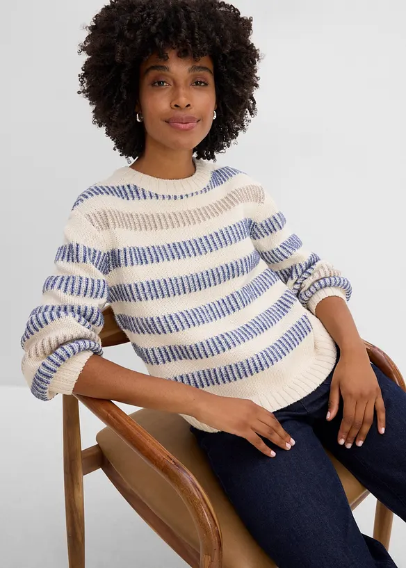 Maglione in maglia operata, bonprix