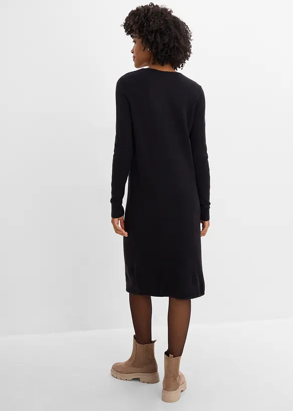 Abito in maglia con bottoni, bonprix