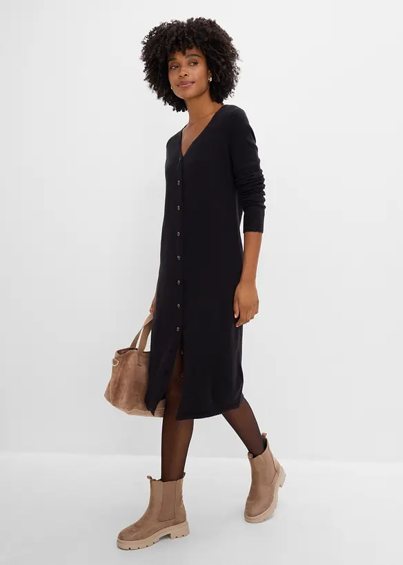 Abito in maglia con bottoni, bonprix