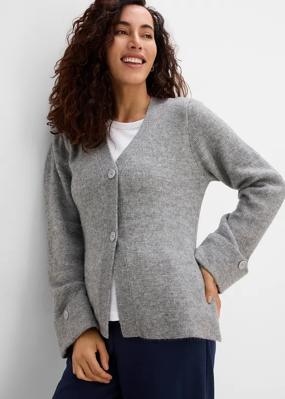 Cardigan in maglia fine sfiancato, bonprix