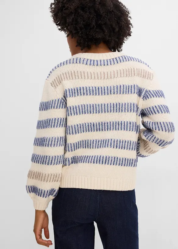 Maglione in maglia operata, bonprix