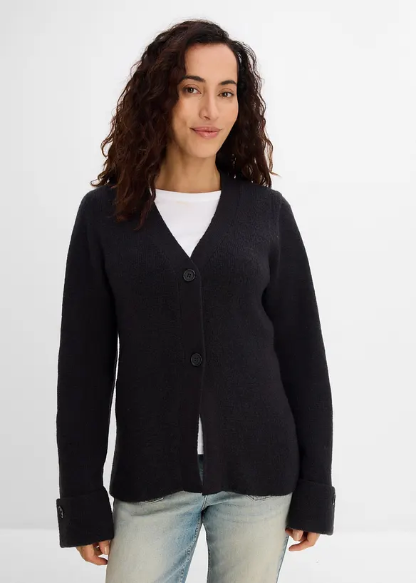 Cardigan in maglia fine sfiancato, bonprix