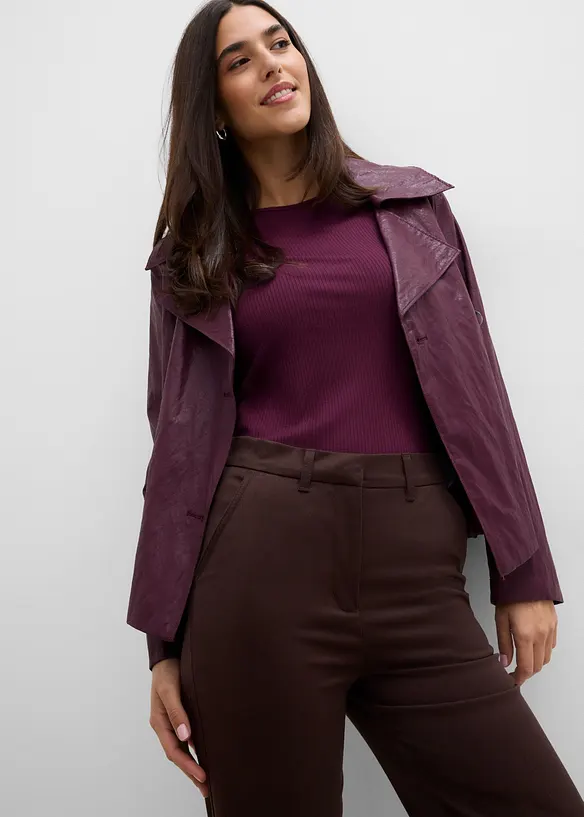 Pantaloni in misto viscosa effetto lana, bonprix