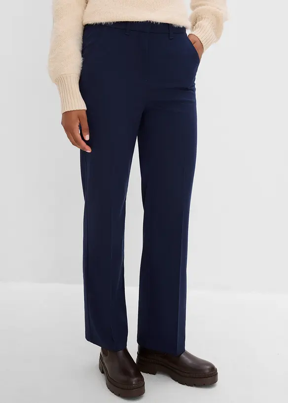 Pantaloni in misto viscosa effetto lana, bonprix