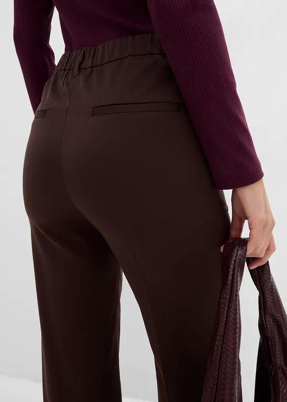 Pantaloni in misto viscosa effetto lana, bonprix