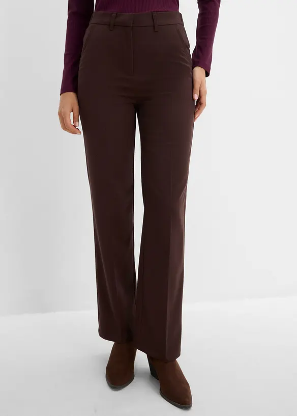 Pantaloni in misto viscosa effetto lana, bonprix