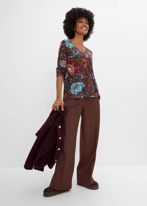 Maglia lunga in viscosa fluida, bonprix